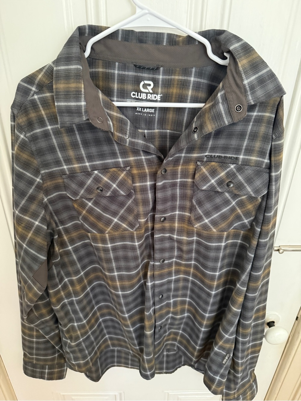 Club Ride Plaid Shirt in Gray and Olive Tones